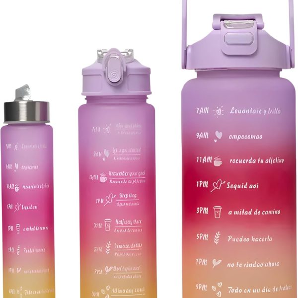 Motivation 03 Gradient Water Bottle Set – Set of 3 Suenos